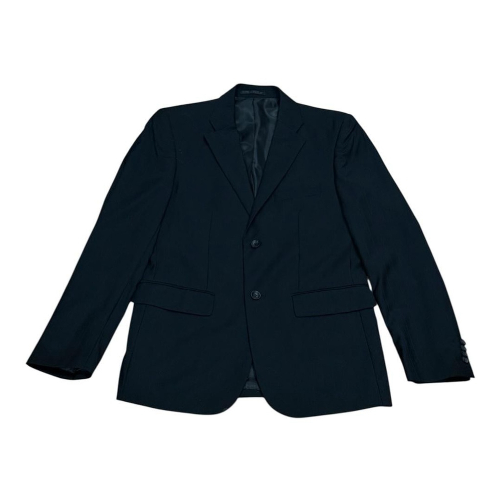 Bellissimo Blazer Mens 38 Black Modern Fit Jacket Polyester Rayon Lined Classic